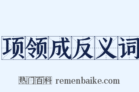 项领成反义词是什么意思的图片
